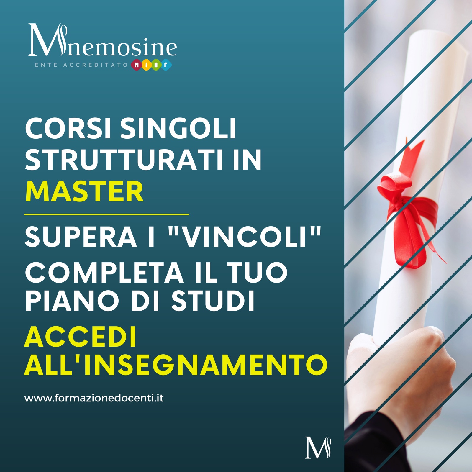 corsi singoli strutturati in master asuniver e mnemosine